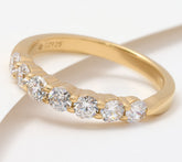 Diamonique x Erin Yellow Gold Plated Sterling Silver 7-Year Anniversary 7-Stone Ring Size 7